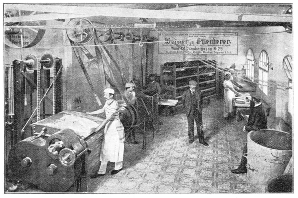 Échantillon Une Boulangerie 1898 Illustration Xixe Siècle Fond Blanc — Photo