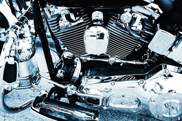 Automotor Detail Van Een Motorfiets — Stockfoto