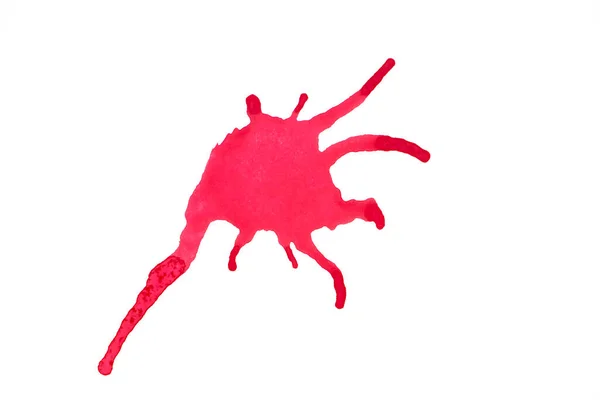 Beyaz Arkaplanda Kırmızı Boya Sıçraması — Stok fotoğraf