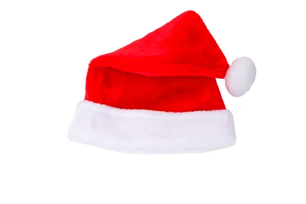 Santa Claus Hat Isolated White Background — Stock Photo, Image