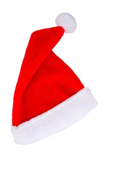 Cappello Babbo Natale Isolato Sfondo Bianco — Foto Stock