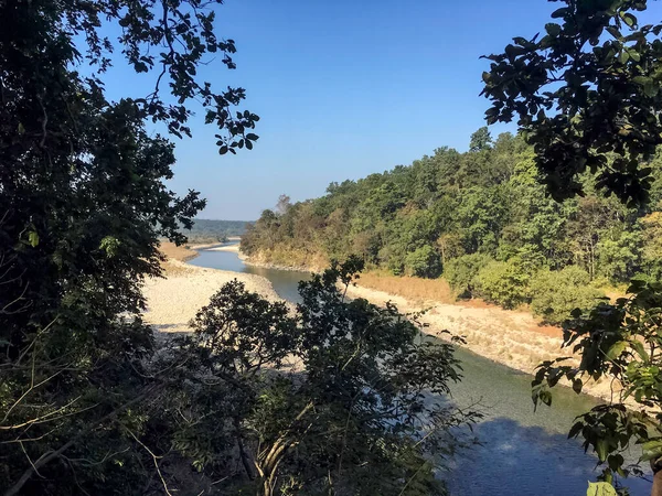 Jim Corbett Ulusal Parkı Ndaki Ramganga Nehri Hindistan — Stok fotoğraf