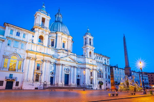 Roma Italia Piazza Navona Plaza Construida Sitio Del Estadio Domiciano — Foto de Stock