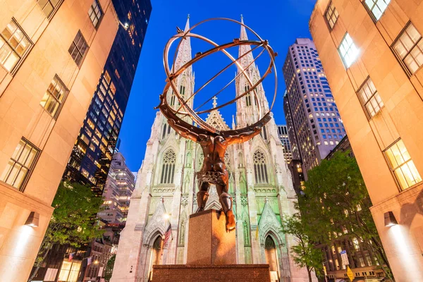 New York États Unis Septembre 2019 Cathédrale Saint Patrick Statue — Photo