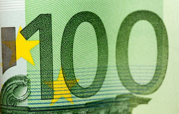 Autentica Banconota Europea Cento Euro Primo Piano Del Contante Dell — Foto Stock