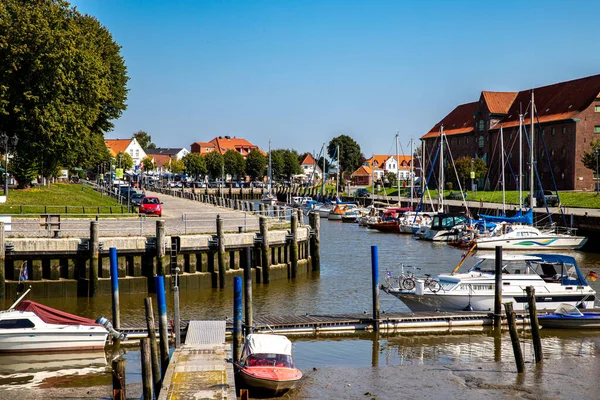 Båtar Hamnen Staden Baltiska Havet Norra Delen Israel — Stockfoto