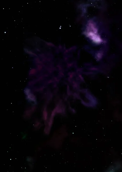 Uzayda Bir Yıldız Alanı Bir Nebula Gaz Yoğunluğu Görüntünün Unsurları — Stok fotoğraf