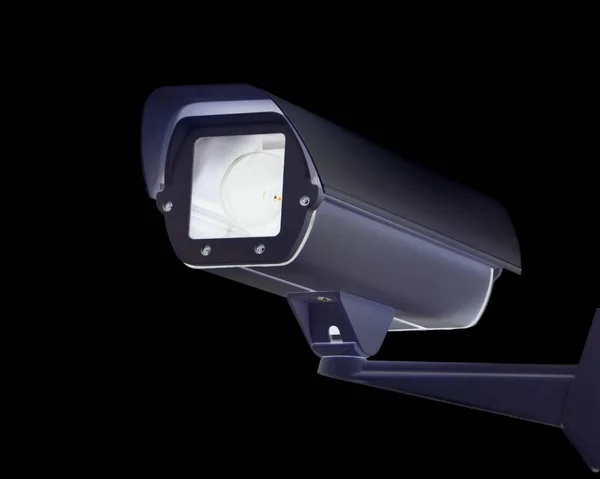 New Security Camera Black Background — Stock Photo, Image