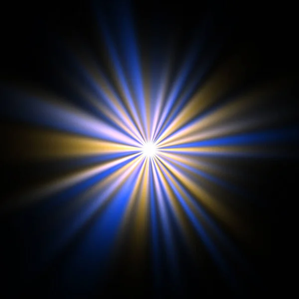 Gibt Einen Kranz Farbiger Lichtstrahlen Ein Helles Zentrum — Stockfoto