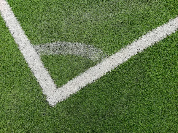 Corner Arc Marking Green Grass Pitch — Stock Photo, Image