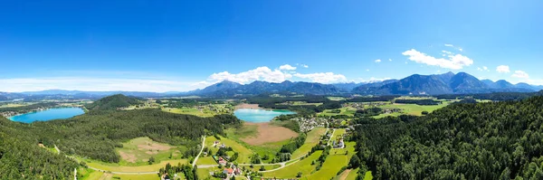 Lake Klopeiner See Turnersee Carinthia Austria Aerial View Beautiful Lakes — Stock Photo, Image