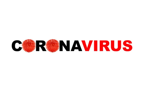 Coronavirus Text Vit Bakgrund Begreppet Covid Eller Coronavirus — Stockfoto
