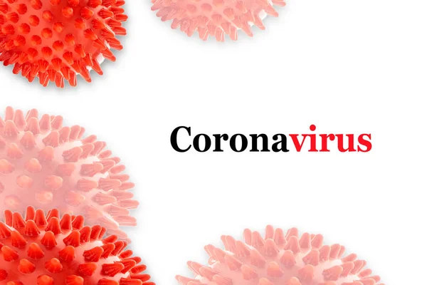 Coronavirus Text Vit Bakgrund Begreppet Covid Eller Coronavirus — Stockfoto