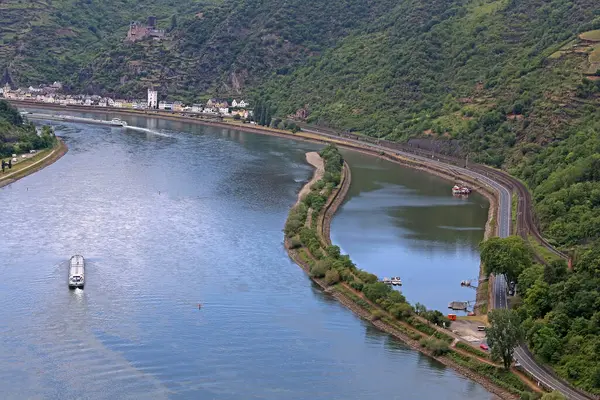 Luftaufnahme Des Flusses Der Thailändischen Stadt — Stockfoto