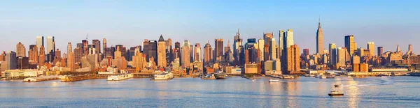 New York City Panorama Mrakodrapy Brooklynským Mostem — Stock fotografie