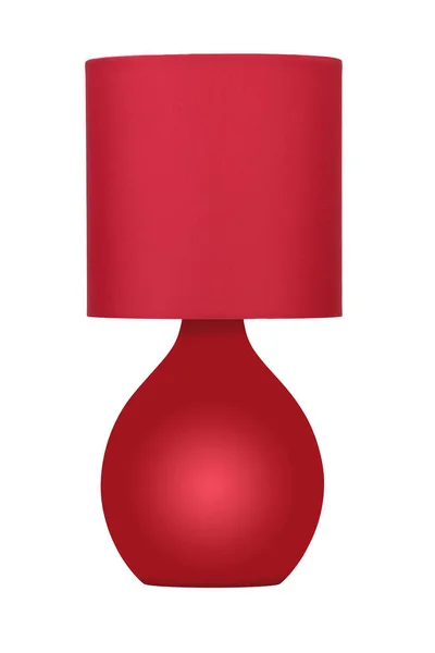Червона Лампа Ізольована Білому Тлі — стокове фото