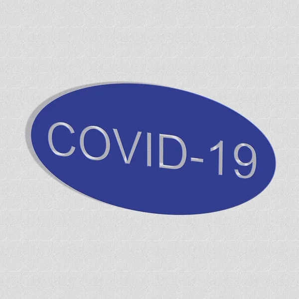 Covid Word Text Illustration Rendering — Stock Photo, Image