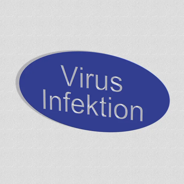 Virusinfektion Wort Oder Text Als Illustration Rendering — Stockfoto