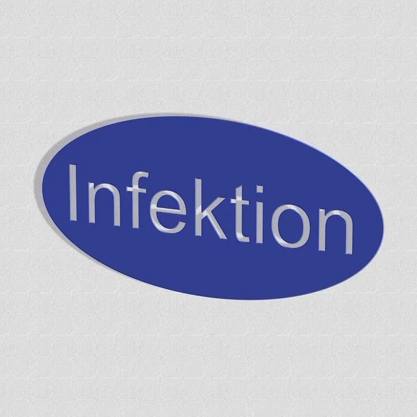 Infektion Word Eller Text Som Illustration Rendering — Stockfoto