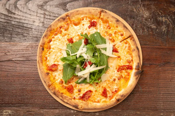 Pizza Básica Pizza Razzo Fácil Rápido Fazer Comer Razzo Fácil — Fotografia de Stock