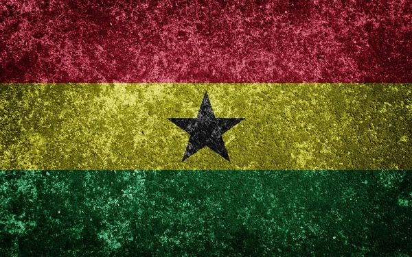 Flaga Ghana Grunge Tekstury — Zdjęcie stockowe