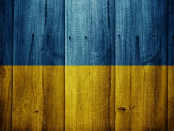 Σημαία Της Ρουμανίας Ζωγραφισμένη Ξύλινο Φόντο — Φωτογραφία Αρχείου