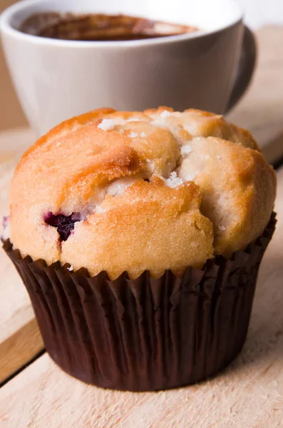 Hemlagad Muffins Med Choklad Och Kaffe — Stockfoto