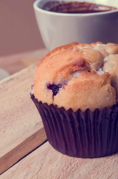 Hausgemachte Muffins Mit Schokolade Und Kaffee — Stockfoto