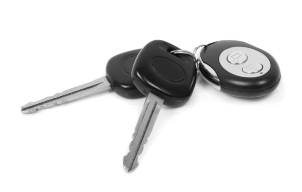 Key Black Handle White Background — Stock Photo, Image