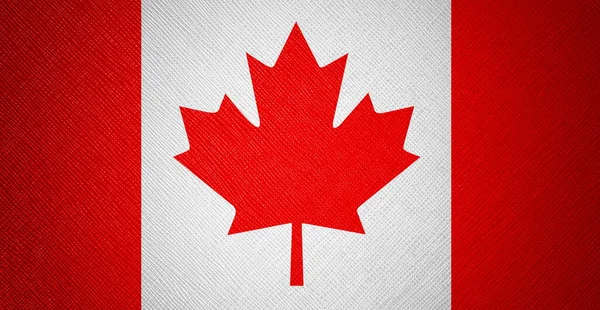 Kanada Bayrağı Rüzgarda Boyanmış — Stok fotoğraf