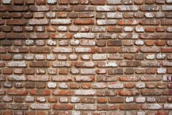 Texture Briques Rouges Vieillis Vieux Fond Mur Briques Fissurées Altérées — Photo