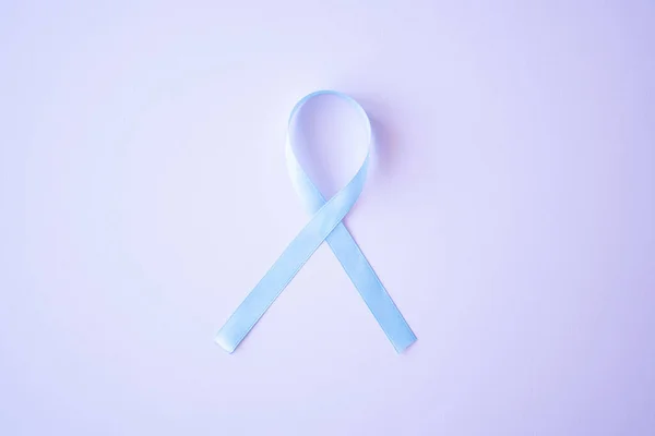 Cinta Azul Conciencia Cáncer Próstata Sobre Fondo Rosa Concepto Salud —  Fotos de Stock