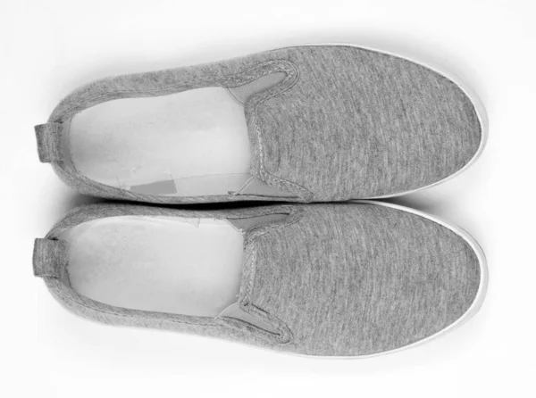 Pair Black Shoes White Background — Stock Photo, Image
