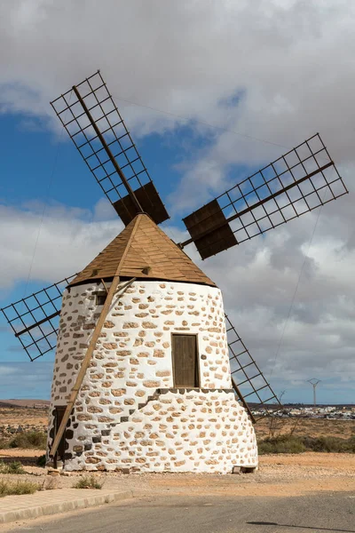 Ronde Stenen Windmolen Lajares Fuerteventura Canarische Eilanden Spanje — Stockfoto