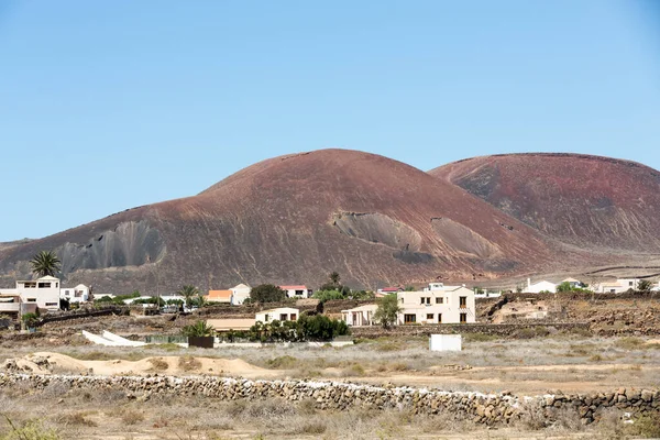 Krajobraz Pól Gór Pobliżu Wioski Antigua Fuerteventura Wyspy Kanaryjskie Hiszpania — Zdjęcie stockowe