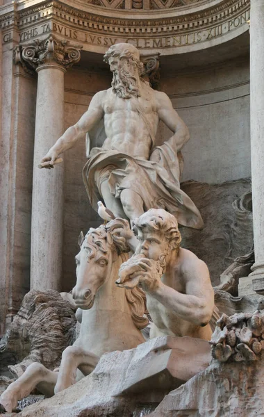 Trevi Brunnen Brunnen Rom Italien Stadt Sehenswürdigkeiten Sehenswürdigkeiten Tourismus — Stockfoto