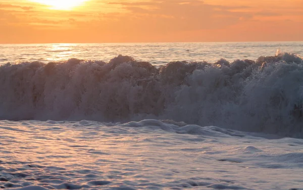 Magnifique Coucher Soleil Sur Mer — Photo