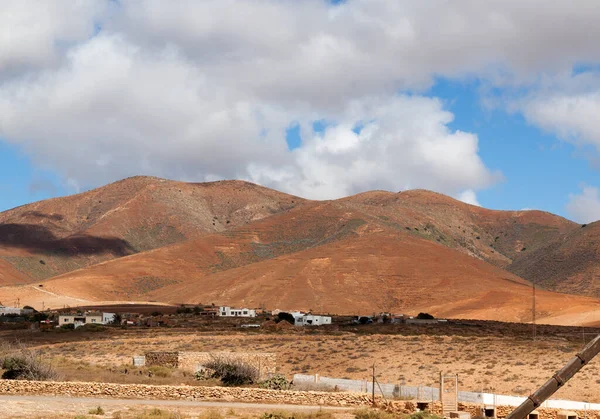 Paisaje Campos Montañas Cerca Del Pueblo Antigua Fuerteventura Islas Canarias — Foto de Stock