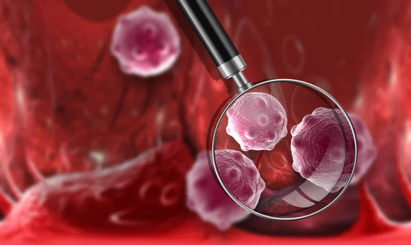 カラー背景の血液検査のデジタルイラスト — ストック写真