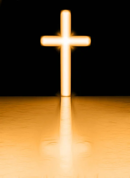 Kreuz Auf Einem Hölzernen Hintergrund — Stockfoto