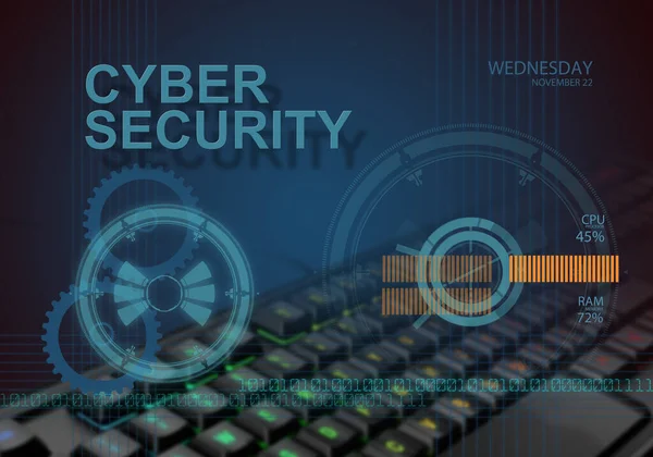 Cyber Security Concept Technology Background — Stock Photo, Image
