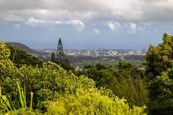 Uitzicht Port Louis Hoofdstad Van Mauritius Eiland Bergen Achtergrond — Stockfoto