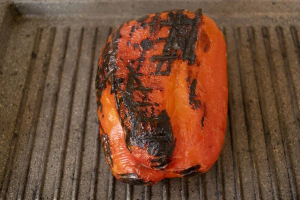 Grilled Salmon Wooden Board — Stock Photo, Image