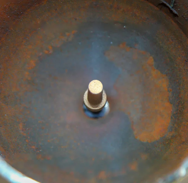 Ansicht Einer Atemluftflasche Detailansicht Einer Druckluftflasche Für Taucher Oder Feuerwehrleute — Stockfoto