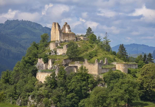 Les Ruines Château Rabenstein Trouvent Sur Une Colline Près Saint — Photo