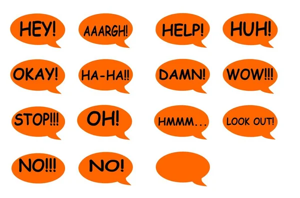 Speech Bubbles Set Vector Illustration — Stock Photo, Image