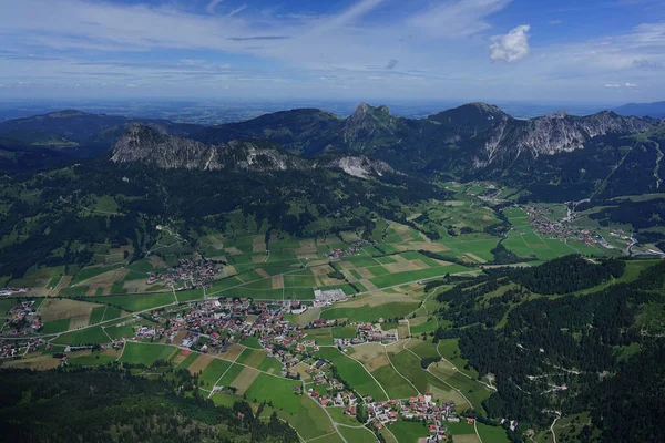 Aerial View Landscape Valleys Mountains Tyrol Austria — Stock Photo, Image
