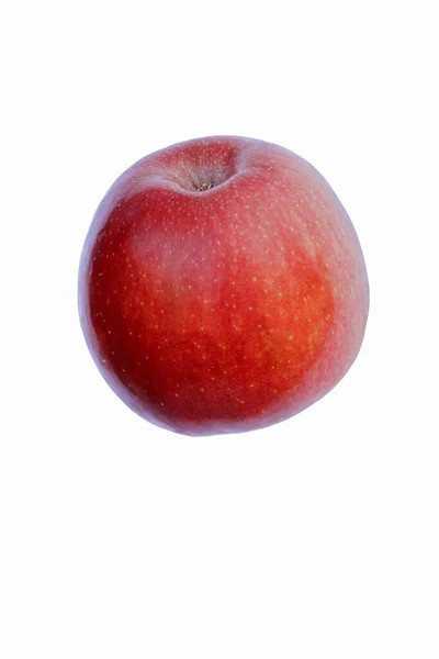 Rött Äpple Isolerad Vit Bakgrund — Stockfoto