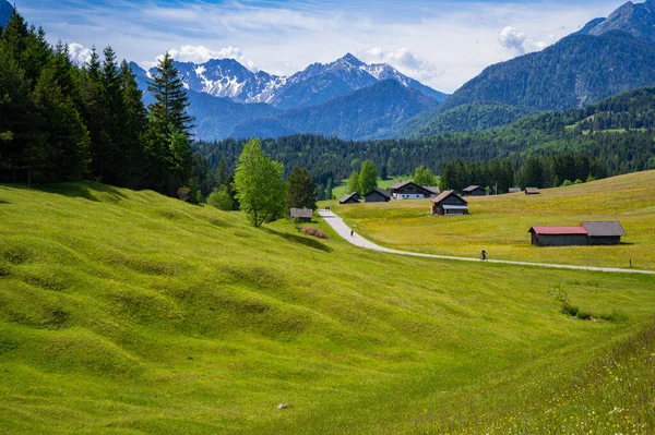 Les Prairies Bosse Mittenwald Dans Monde Alpin Karwendel — Photo