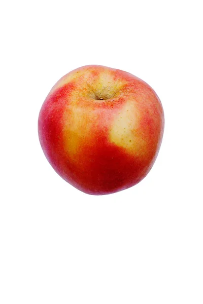 Zralé Červené Jablko Izolované Bílém Pozadí — Stock fotografie